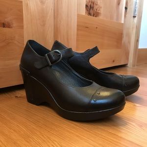 Black Dansko Wedge Heels, Size 39